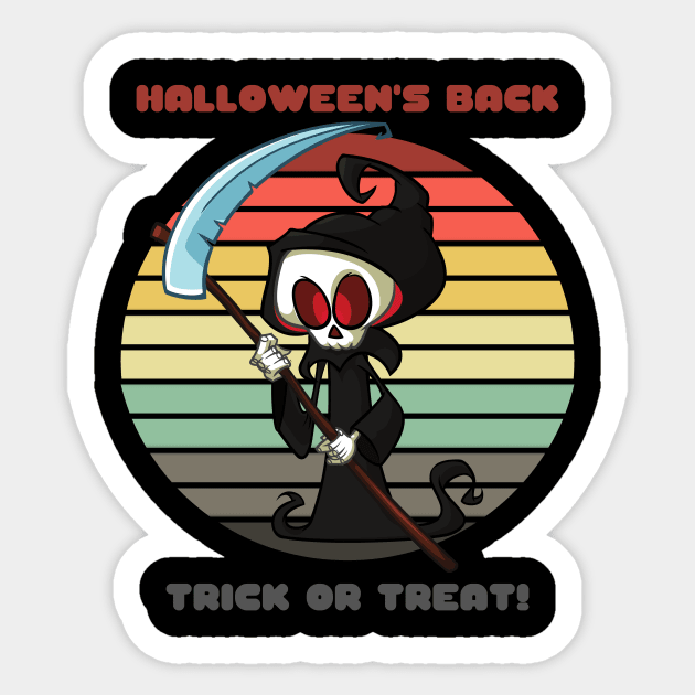 Sunset Death / Halloween's Back... Trick or Treat! Sticker by nathalieaynie